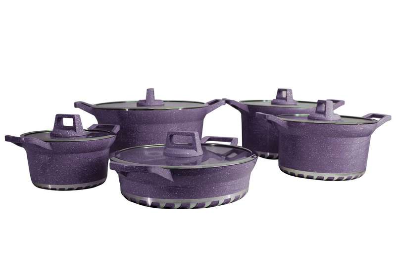 Bosch Regina Die Cast Aluminum Non-Stick 10 Piece Cookware Set & 3 Utensils