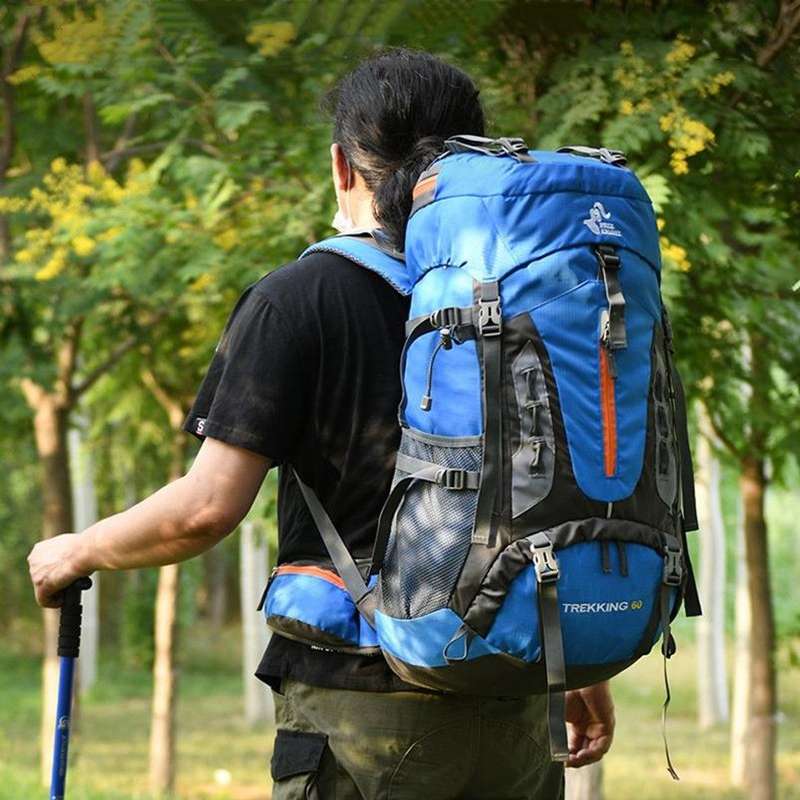 Free Knight FK0397 60L Water Resistant Camping Backpack with Rain Cover