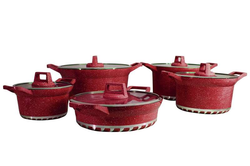 Bosch Regina Die Cast Aluminum Non-Stick 10 Piece Cookware Set & 3 Utensils