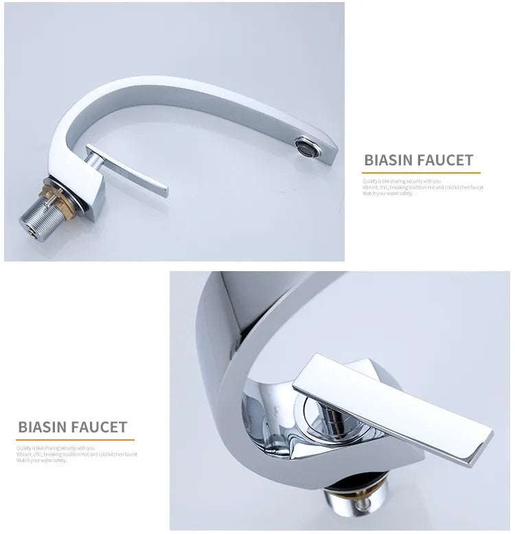 LMA Essentials High Bend Luxury Stainless Steel Bathroom Basin Mixer