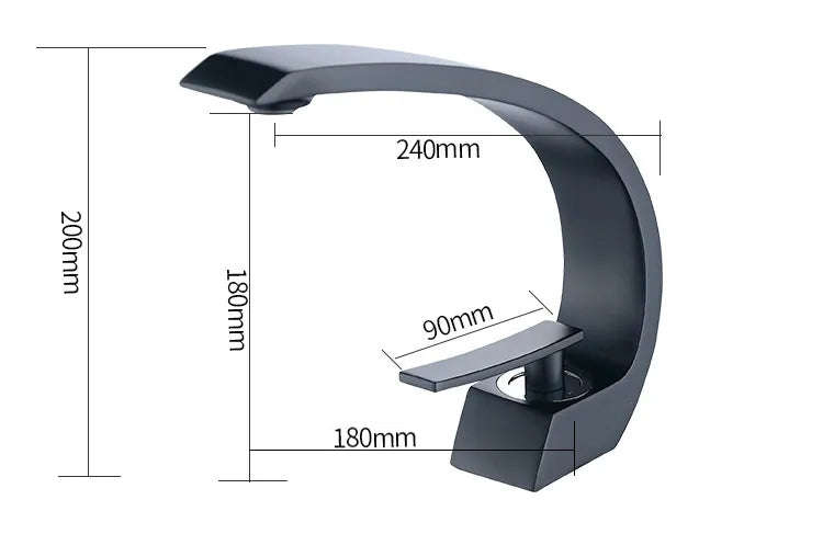 LMA Essentials High Bend Luxury Stainless Steel Bathroom Basin Mixer