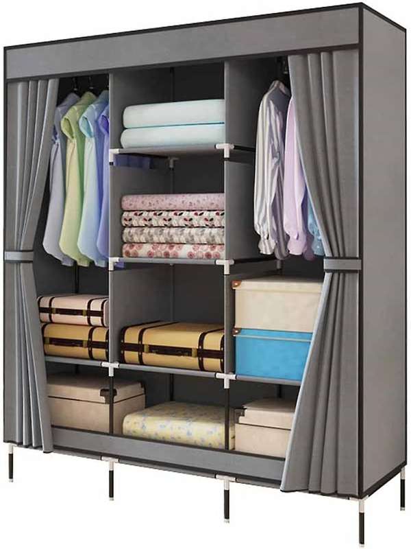 Metal Simple Wardrobe Multifunction Open
