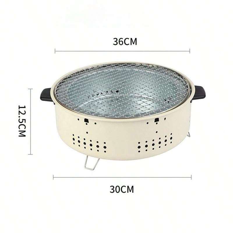 1pc Outdoor Fire Pit With Anti-Scalding Fence For Tea-Making Courtyard Indoor Heating