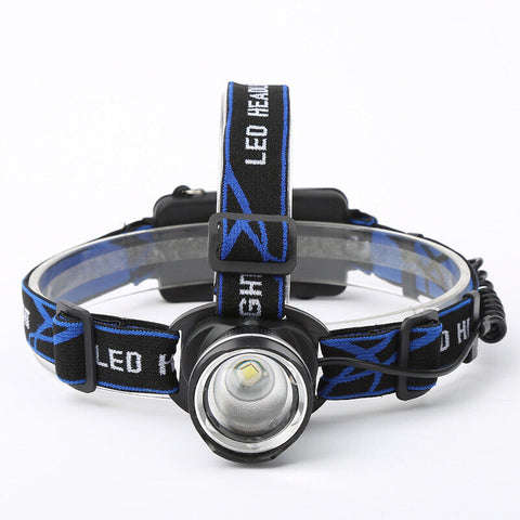 Bright T6 LED 3 Mode Zoom Focus Fish Eye Headlamp