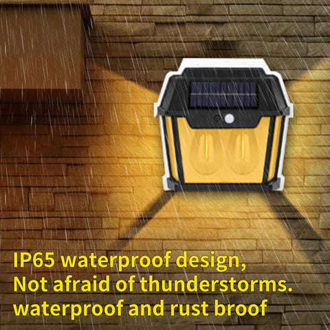 LED Dual Core Outdoor Lighting Solar Warm Light Wall Lamp