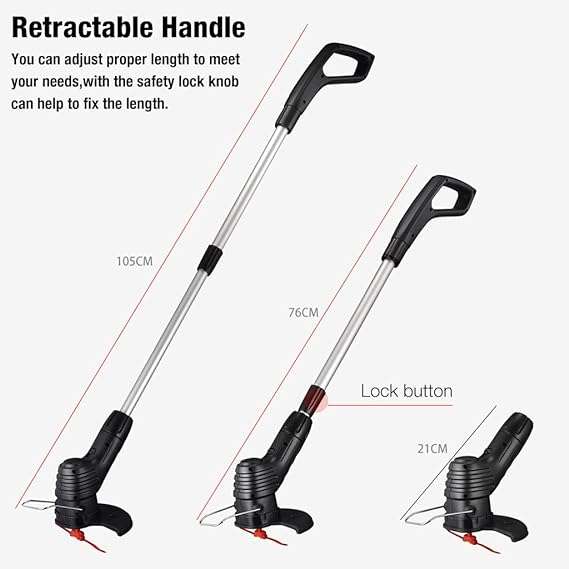 Electric Grass Cutting Machine for Home Garden, Portable Light Weight Lawn Mower with 4 Switchable N