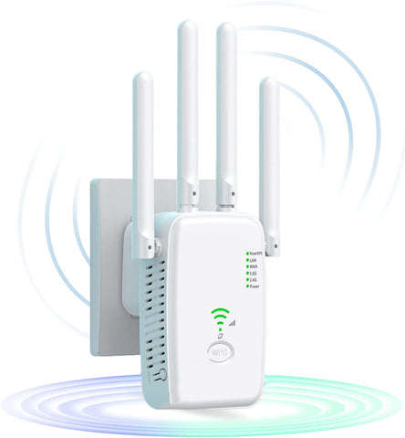 Repeater 300 Mbit/s WLAN Amplifier WiFi Repeater Dual Band 5 GHz & 2.4 GHz WiFi Extender 2 Ethernet
