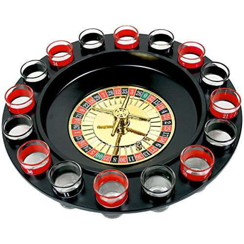 Spin N Shot Roulette Drinking Game bar drinkstuff Roulette Wheel Drinking Game 16 Shot Roulette D