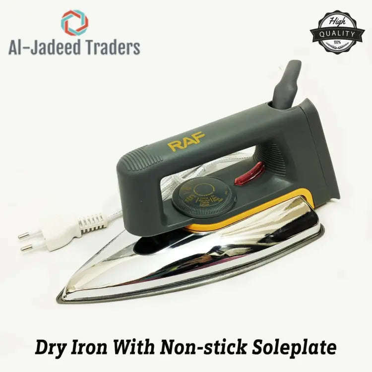 Dry Iron - Lightweight Dry Iron - Classic Dry Iron With Non-Stick Soleplate