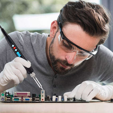 220V - 60W  200 - 450°C Soldering Iron Kit Welding Tools Adjustable Solder Wire Digital Multimeter