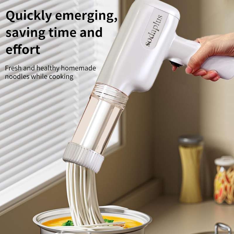 Noodle Maker Portable Electric Pasta Machine Automatic Home Wireless Pasta Machine Handheld Spaghett