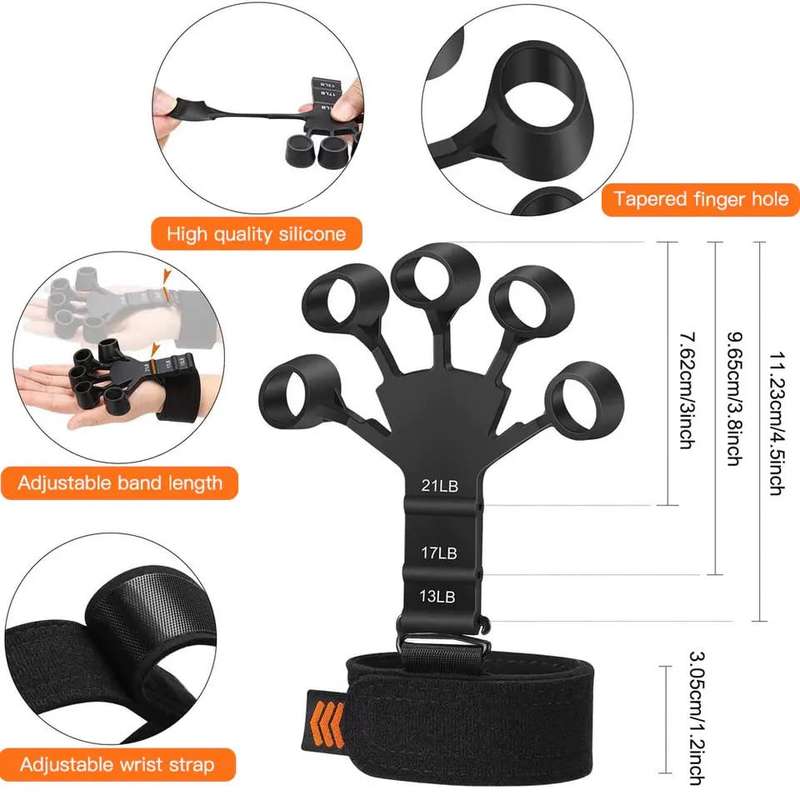 New Finger Grip Strengthener Hand forearm Exerciser Finger stretcher Trainer Hand Therapy