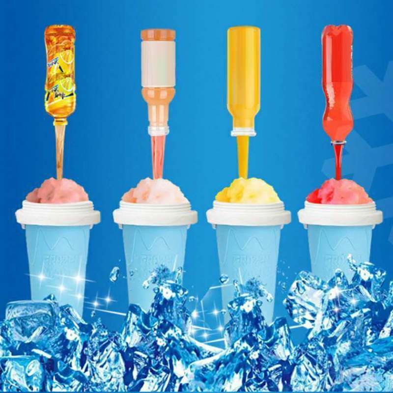 Slushy Maker Cup The Tiktok Frozen Magic Squeeze Cup Double Layer Magic Quick Frozen Smoothies Cup
