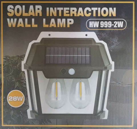 LED Dual Core Outdoor Lighting Solar Warm Light Wall Lamp