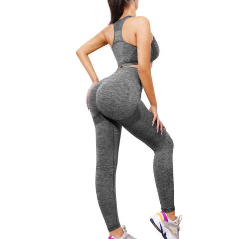 2 Pcs Set Women Workout Clothing Gym Yoga Set Fitness Sportswear