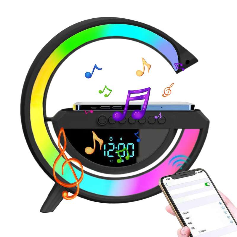 Wireless Speaker Charger,Smart Lamp Speaker With Wireless Charger,Dimmable Night Light G Speaker Lam