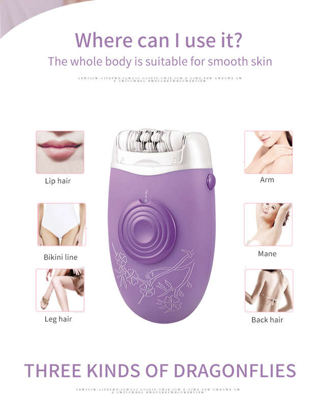 DSP Lady Epilator 2 In 1 Three-Knife Quick Clean Comfortable Shaving Peeling Skin Easy To Operate Lo