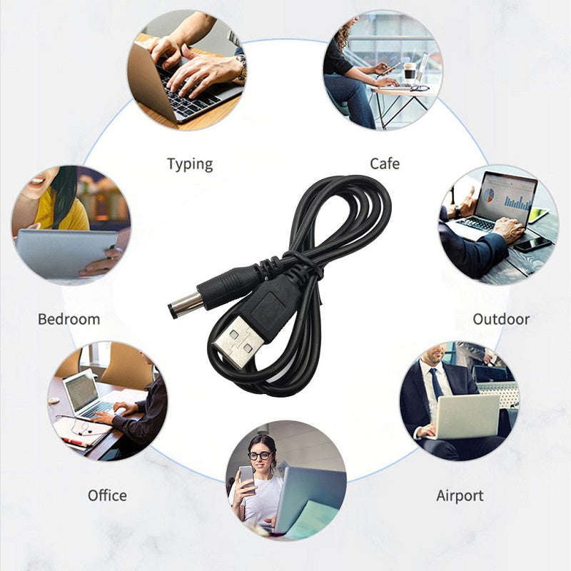 USB 2.0 Male To DC 5.5mm x 2.5mm Male Power Cable 1.5M