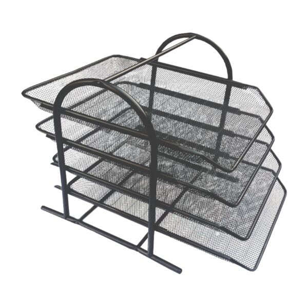 MESH WIRE DOCUMENT TRAY 4 TIERS