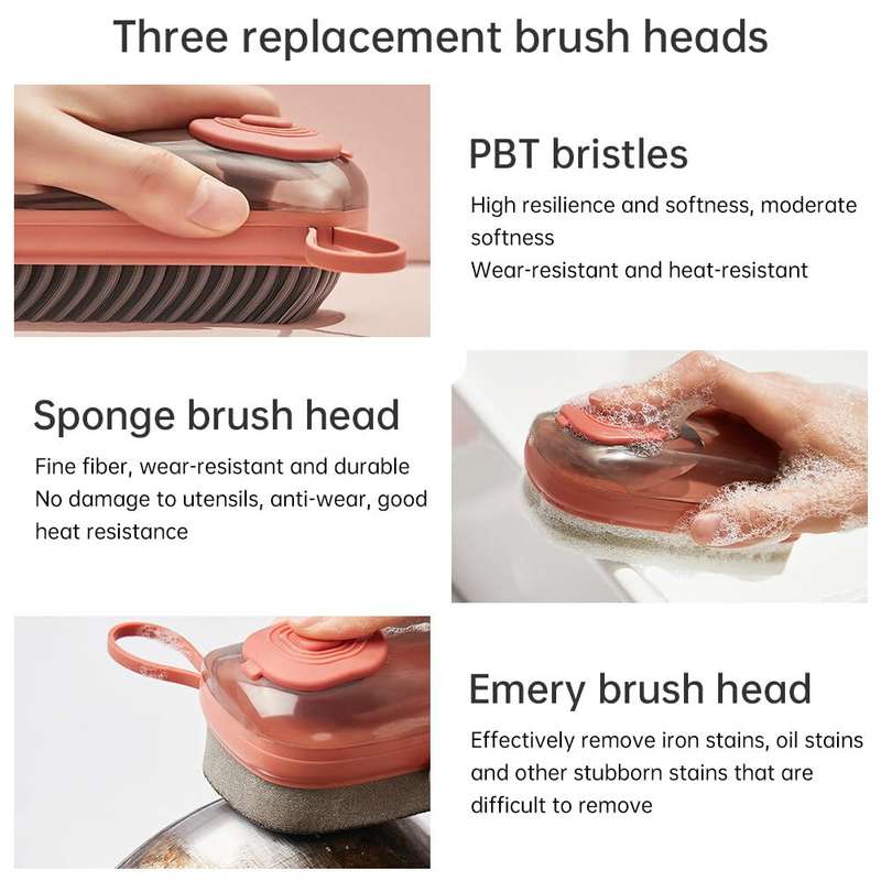 Home Multi Hydraulic Cleaning Brush 3 in 1 Automatic Liquid Addition Soft Bristle Laundry Brush wit