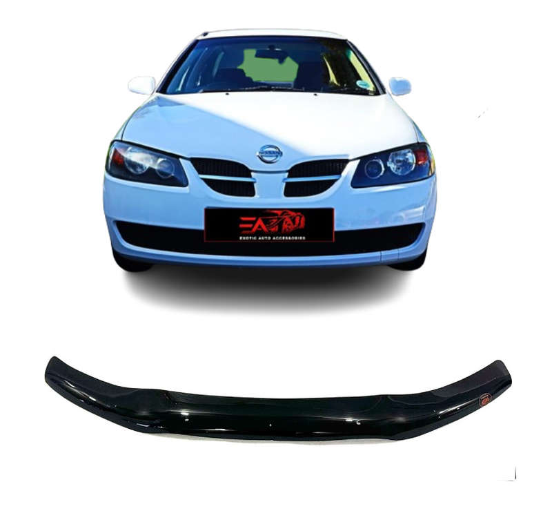 Nissan Almera Gloss Black bonnet guard 2001-2010