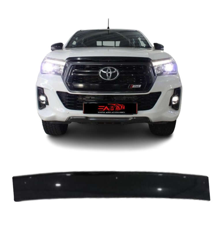 Toyota Hilux Gloss Black bonnet guard 2016+