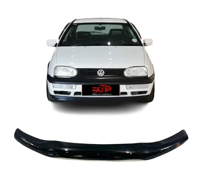 Golf 3 Gloss Black bonnet guard
