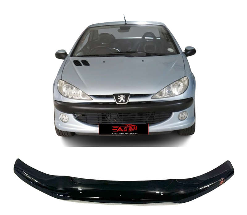 Peugeot 206 Gloss Black bonnet guard