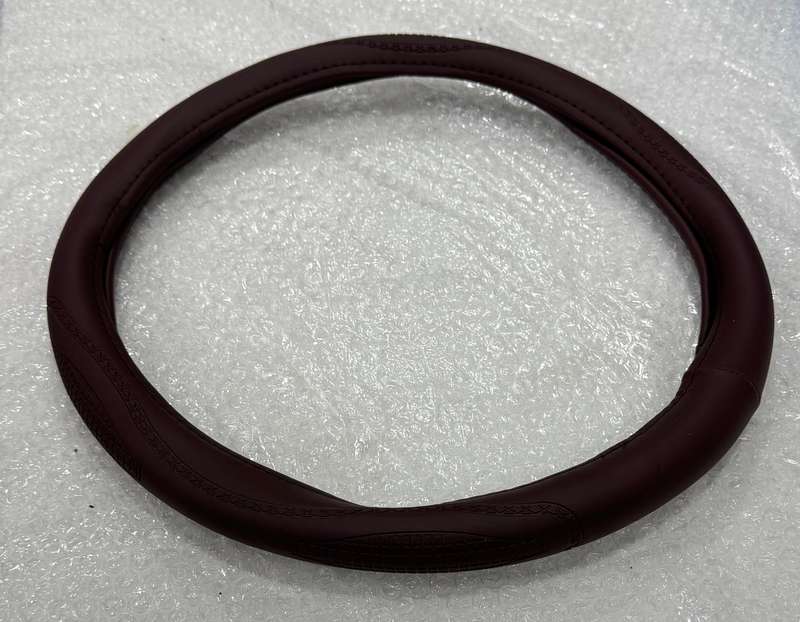 Steering Wheel Leather Cover - Brown