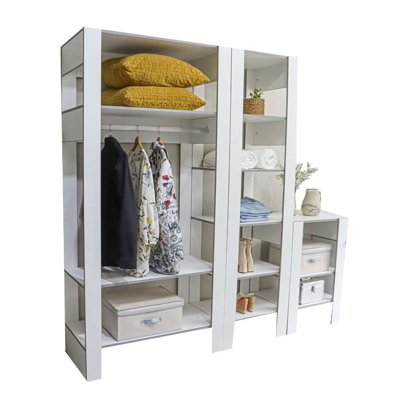 Freestanding Cupboard with Rail and Shelf