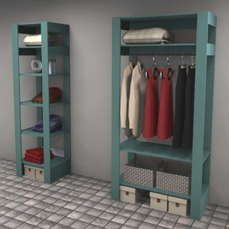 Freestanding Cupboard with 5 Shelves