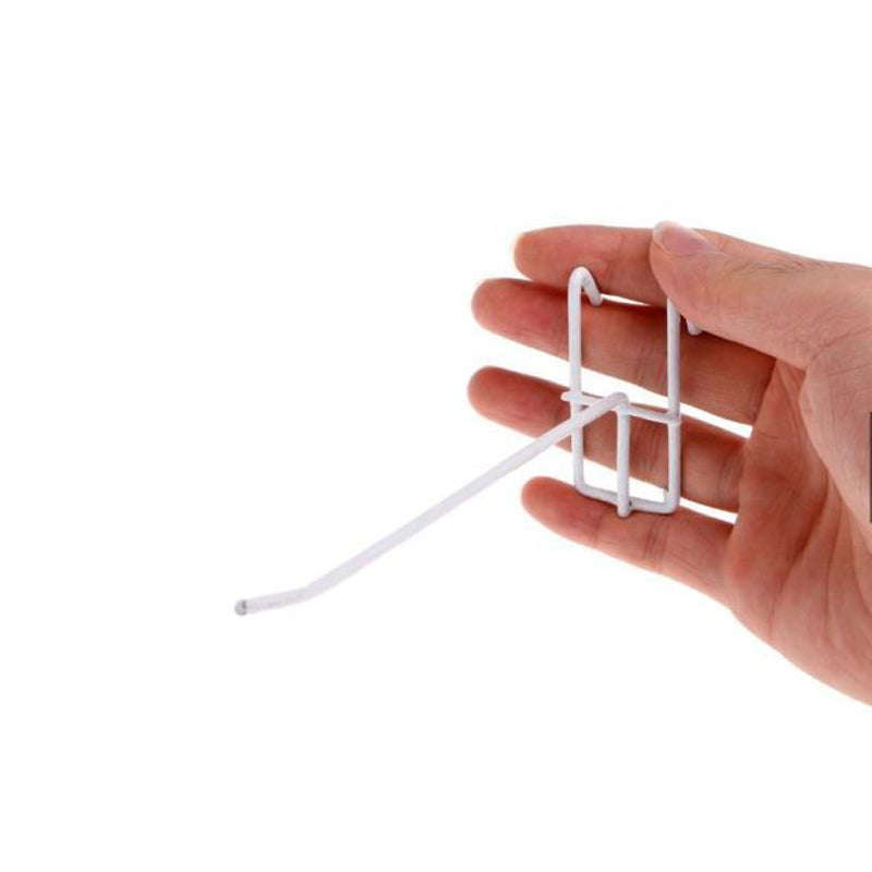 Metal Grid Display Hooks 10pk  White