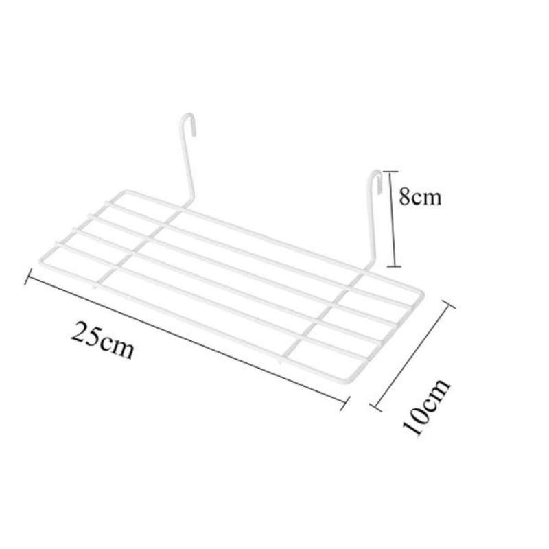 Metal Grid Shelf  White