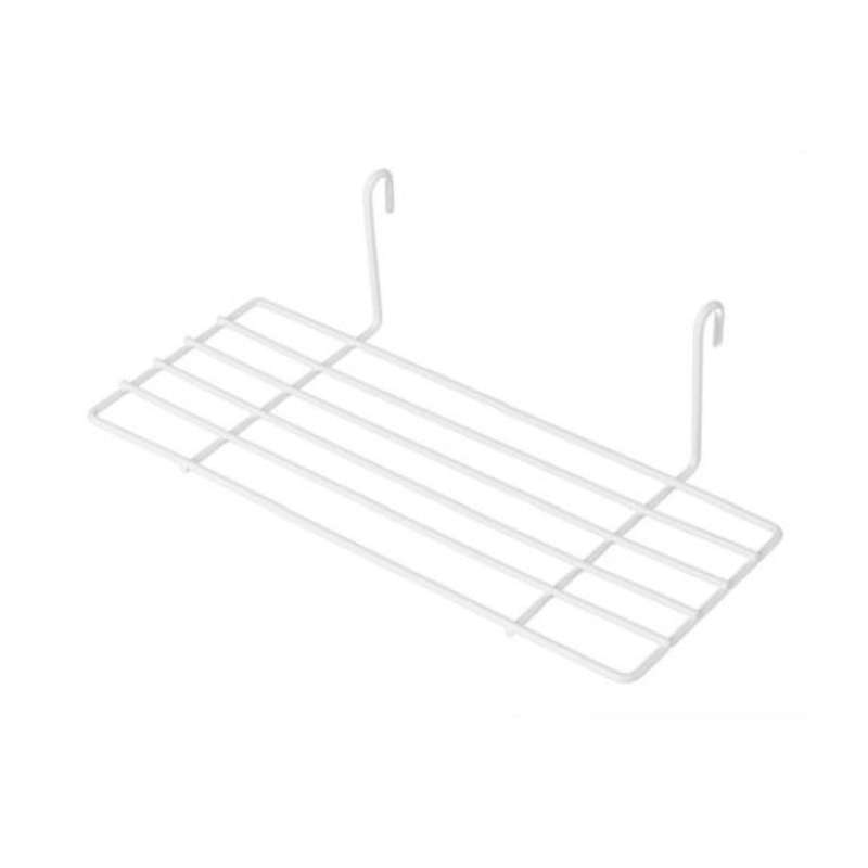 Metal Grid Shelf  White