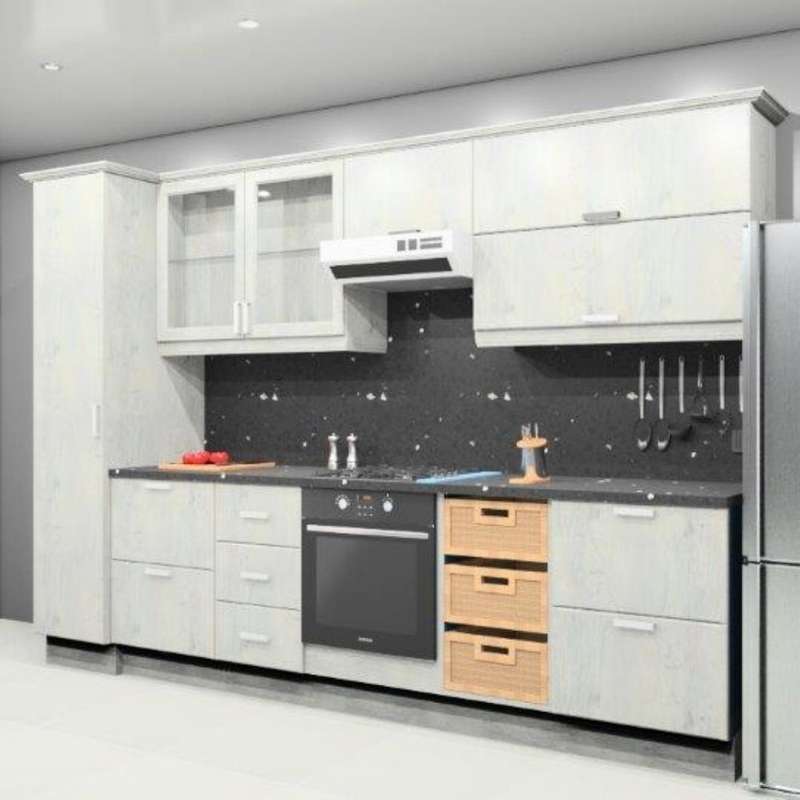 Straight Space-Saving Kitchen