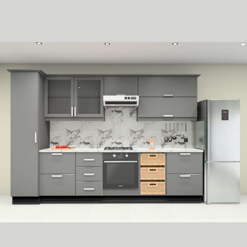Straight Space-Saving Kitchen