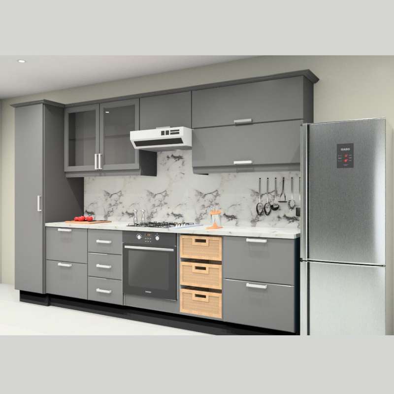 Straight Space-Saving Kitchen