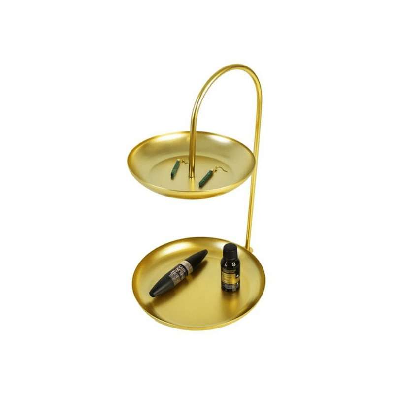 2-Tier Metal Trinket Holder (Gold)