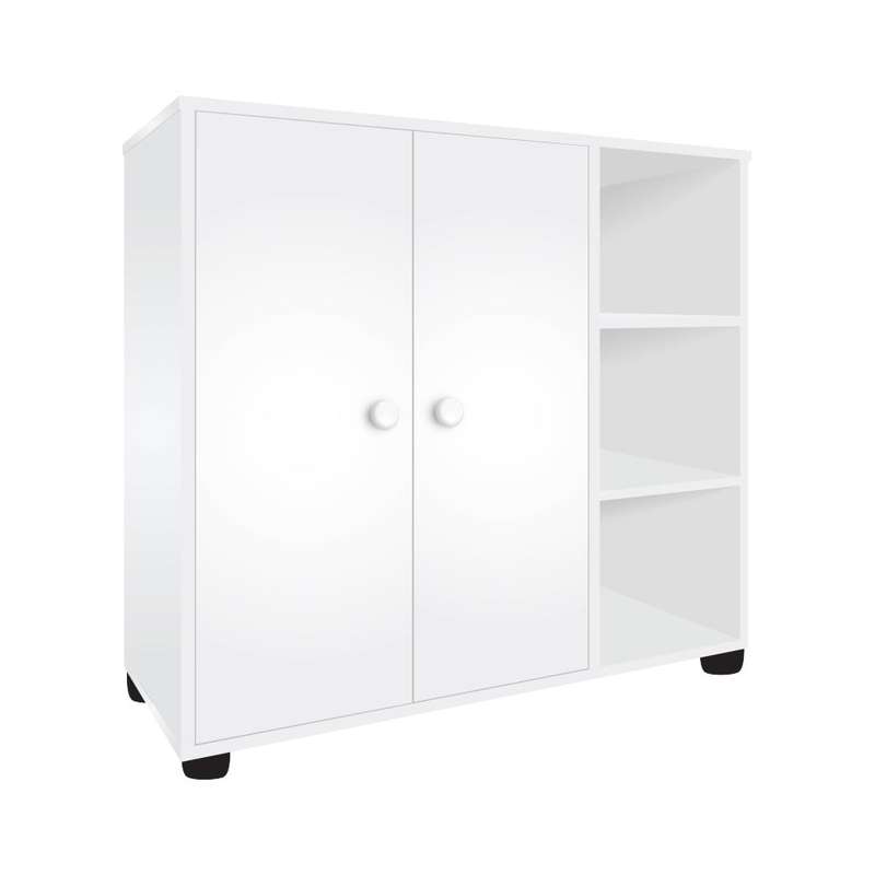 Free Standing 2 Door Unit with Open Shelves - VN7