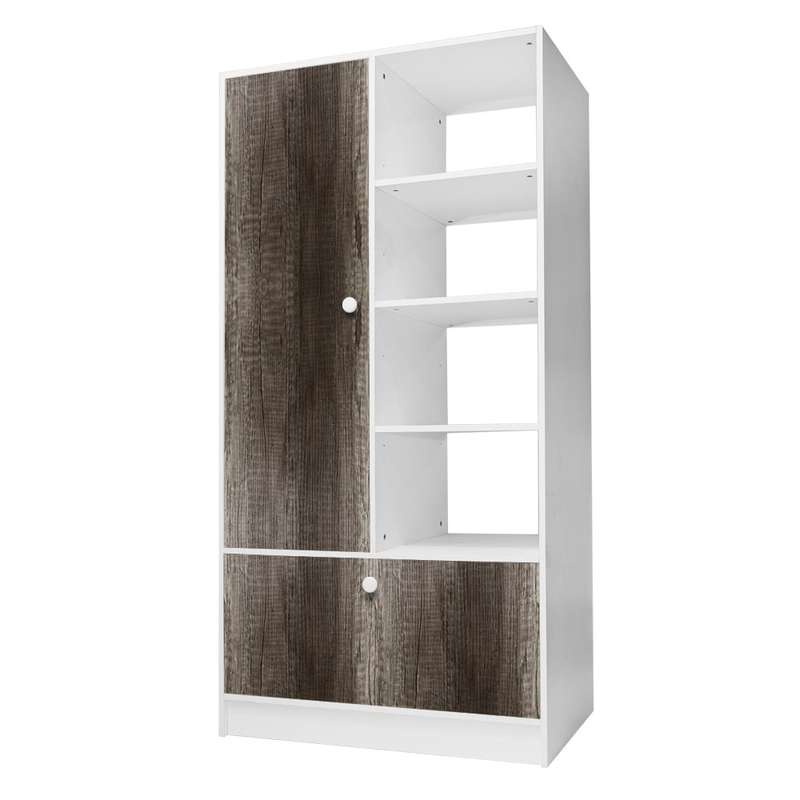 Wardrobe 900 with Drawers and Open Shelves