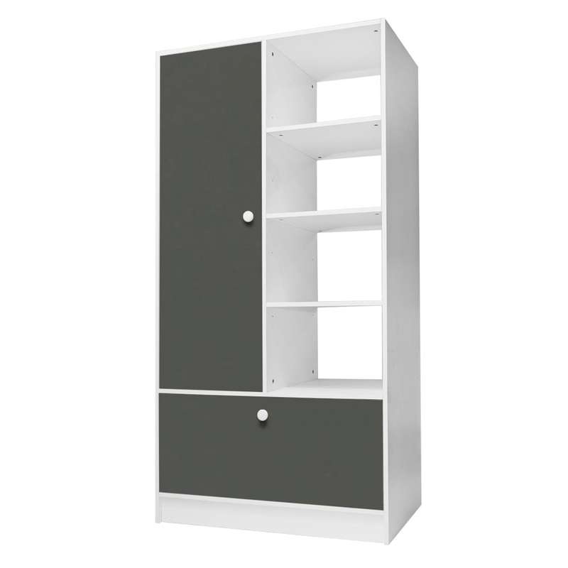 Wardrobe 900 with Drawers and Open Shelves