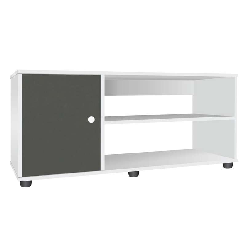 TV Unit with 2 Open Shelves & Cupboard