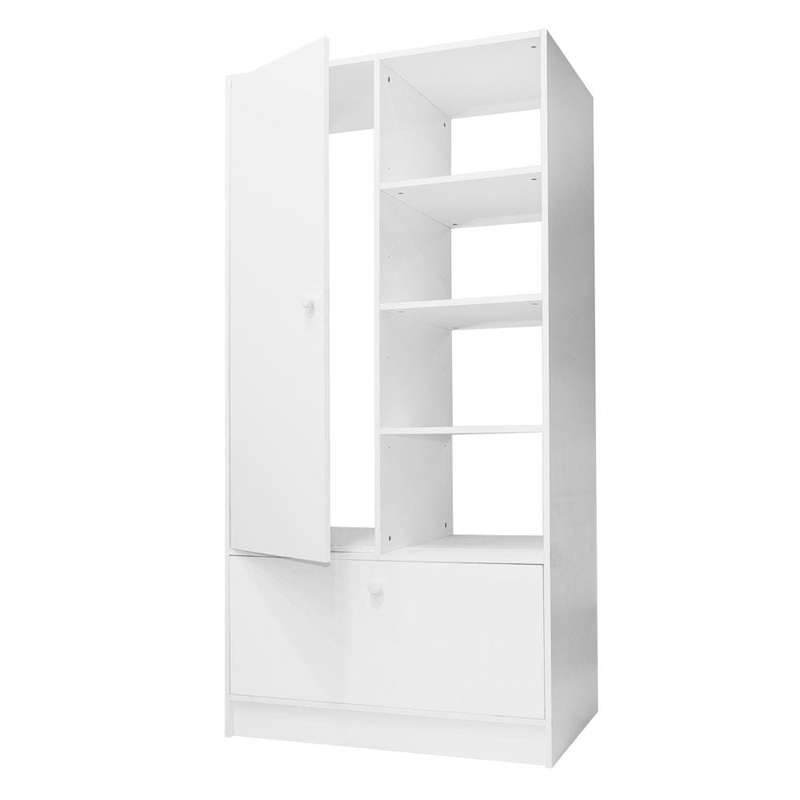 Wardrobe 900 with Drawers and Open Shelves