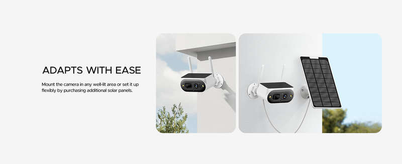 Camcamp Solar Security Camera System Wireless Outdoor with 10" IPS Monitor & 500GB HDD