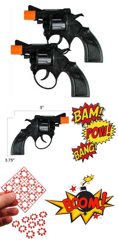 Classic Revolver Style Toy Cap Gun with Caps