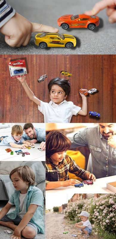 Die-Cast Toy Cars 1:64 Scale - Set of 6