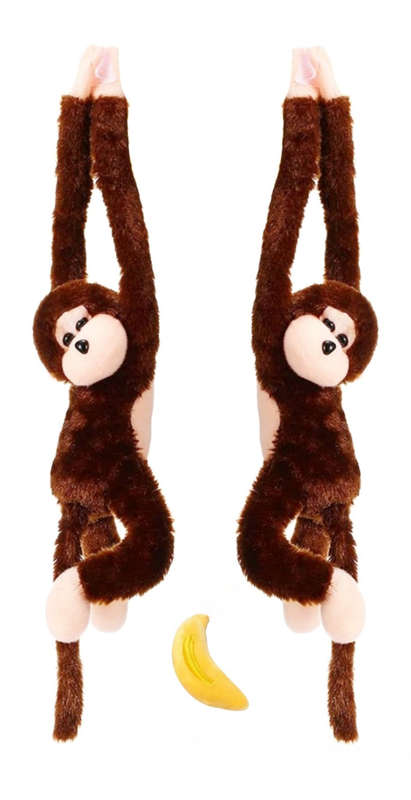 Giant 75cm Mobile Hanging Howler Monkey Baby Mobiles - 2 Pack With Plush Banana