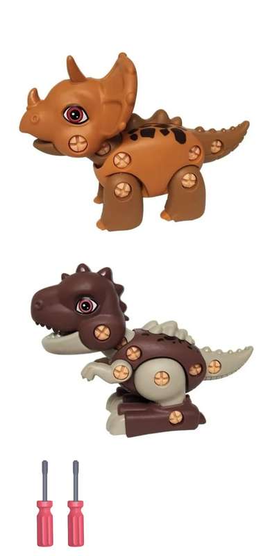 DIY Build-It T-REX and Triceratops Toddler Playset