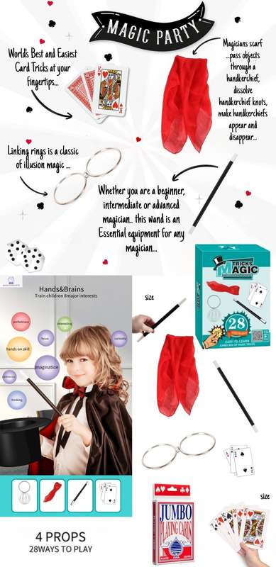 Jumbo Playing Cards and Magic Tricks Set