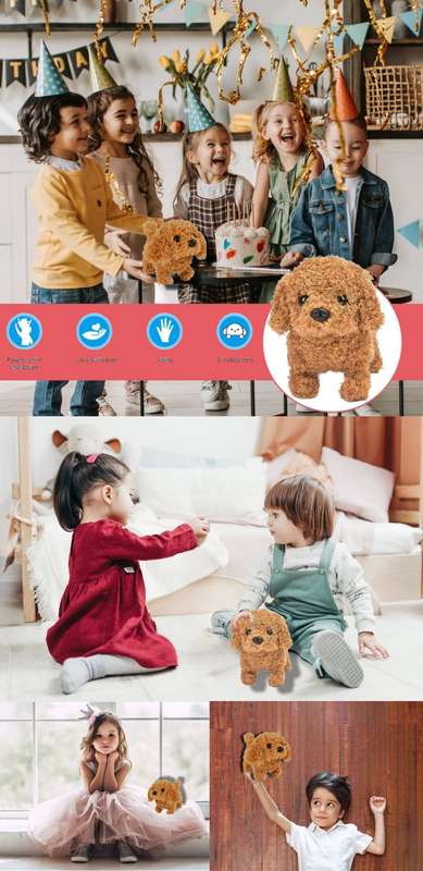 Cute Interactive Robotic Toy Puppy - Batteries Included